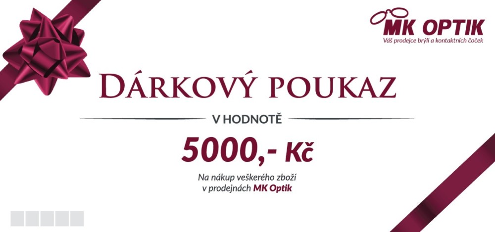 DÁRKOVÝ POUKAZ v hodnotě 5000,- Kč